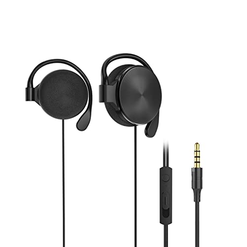Diioomieeu - Over The Ear Sport Earbuds with Mic, Soft Ear Hooks, 260° Wraparound Design