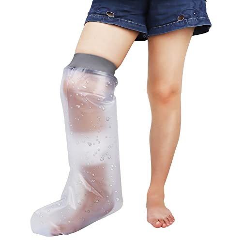 Divvsck - Waterproof Leg Cast Cover for Shower, Reusable, Watertight Seal, Keeps Wounds Dry