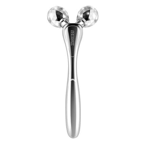 3D Facial Massager Rollers Lifting Massager, Skin Care Face Body Massager Firming Tools for Body Relaxation Massage, Kneading, Body Slimming and V-shaped Face Lift, Anti-Wrinkle (Silvery White) - Medaid International
