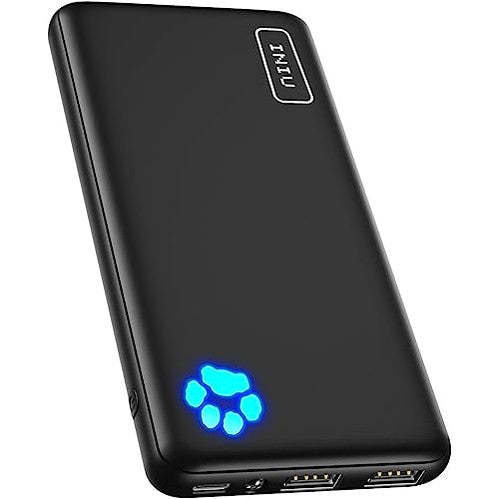 Iniu - Slim 10000mAh Portable Charger, USB C, Triple 3A Fast Charging, Flashlight