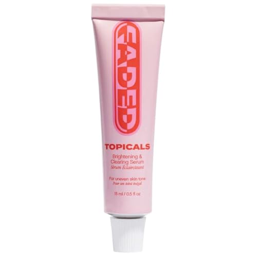 Topicals Faded Brightening and Clearing Serum | Reduces Discoloration, Post-Blemish Marks, Scars and Spots | Contains Kojic Acid and Niacinamide | Dermatologist-tested, Vegan, Cruelty-Free (0.5 Fl Oz) - Medaid International