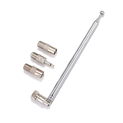 Leadigol - F Type 75 Ohm Radio Antenna with TV/3.5 Adapter, 3.5dBi Gain