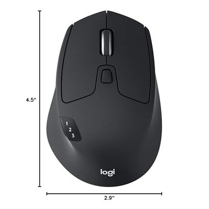 Logitech M720 Triathalon Multi-Device Wireless Mouse, Black - Medaid International