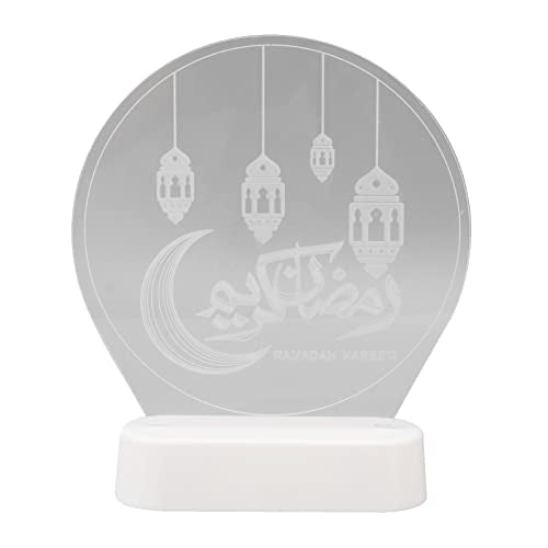 Topyond - Elegant Eid Mubarak Night Light with RGB LED & 3D Base, Eco-Friendly Design