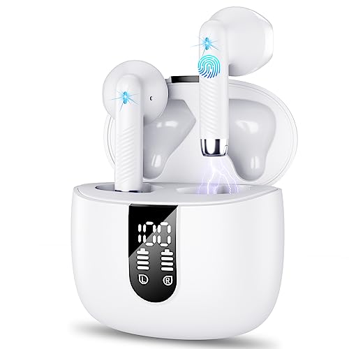 Wasart - Wireless Bluetooth 5.3 Earbuds, 40H Playtime, CVC8.0 Mic, IP7 Waterproof