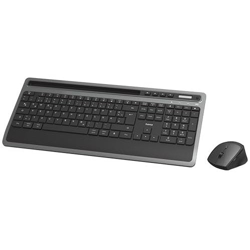 Hama - Ergonomic Bluetooth Keyboard and Mouse Set, QWERTZ Layout, Anthracite