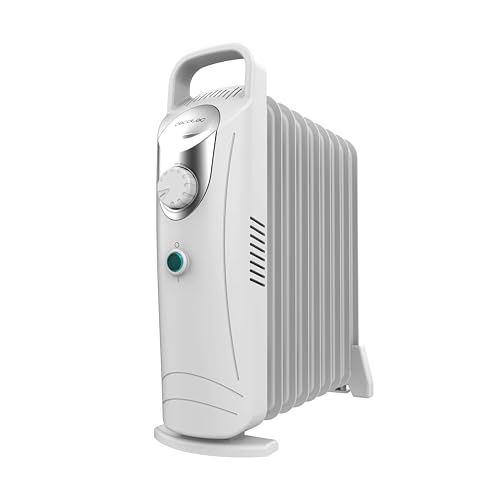 Cecotec - Electric Oil Filled Radiator 1000W, 9 Modules, Low Energy, Safety System