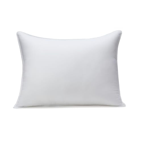 Amazon Basics Down Alternative Pillow for Back Side Sleepers, Medium Density, Standard Size, 26" x 20", 2-Pack, White - Medaid International