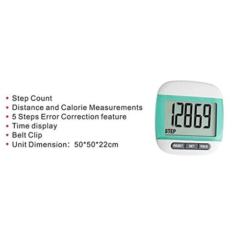 Lebexy - Clip-On Pedometer Tracker for Steps, Distance, and Calories