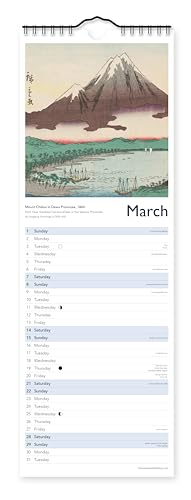 Japanese Woodblocks Slim Calendar 2026 (Art Calendar) - Medaid International
