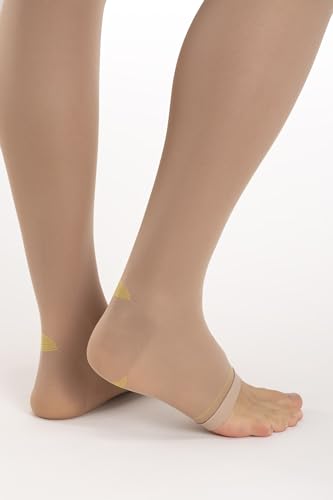 Relaxsan Compression Socks for Women and Men Made in Italy - 18-23 mmHg - Anti Embolism Stockings Open Toe - M0370A (1 Pair - Skin, L) - Medaid International