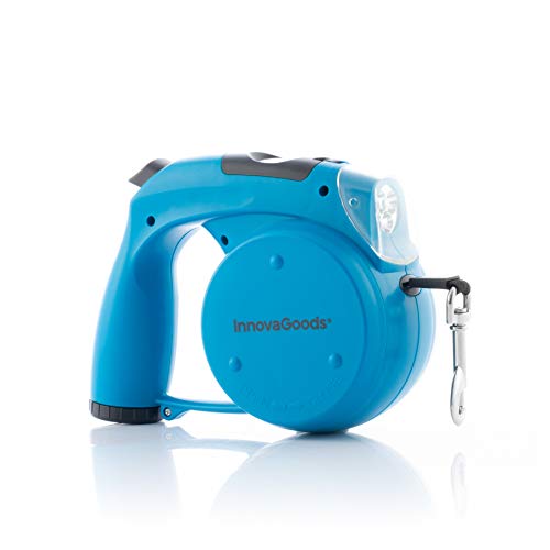 InnovaGoods - Retractable Dog Lead 6 in 1 with Torch & Pocket Compartment