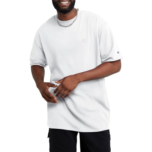 Champion Mens Classic T-shirt, Everyday Tee For Men, Comfortable Soft (Reg. Or Big & Tall), White, XX-Large US - Medaid International