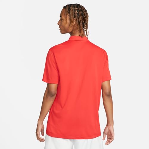 NikeCourt Dri-FIT Men's Tennis Polo (DH0857-657, University Red/White) Size Medium - Medaid International
