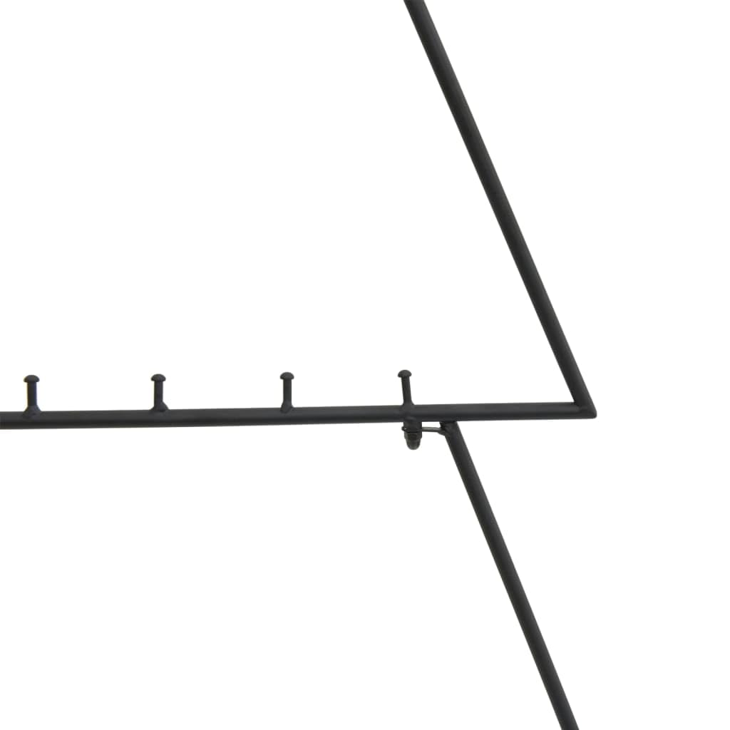 vidaXL Metal Christmas Tree Black Powder-Coated Steel Medium Hooks - Medaid International
