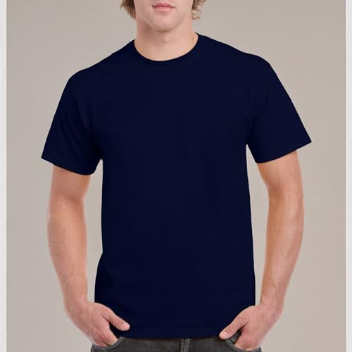 Gildan mens Heavy Cotton T-shirt, Style G5000, Multipack Shirt, Navy (2-pack), Medium US - Medaid International