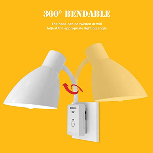 HtruiyatY - E27 Plug Light with Remote, Flexible Arm, 360° Adjustable