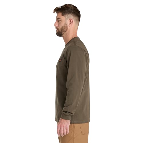 Timberland PRO Men's Core Pocket Long-Sleeve T-Shirt, Olive Night, Extra Large - Medaid International