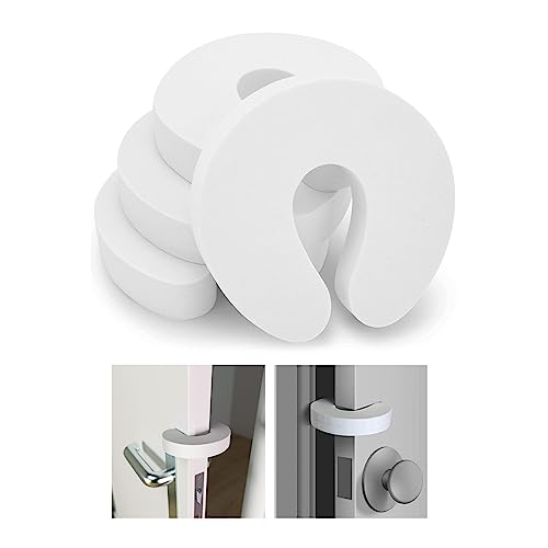 6pcs Child Door Finger Guards, Soft Foam Safety Stoppers, White