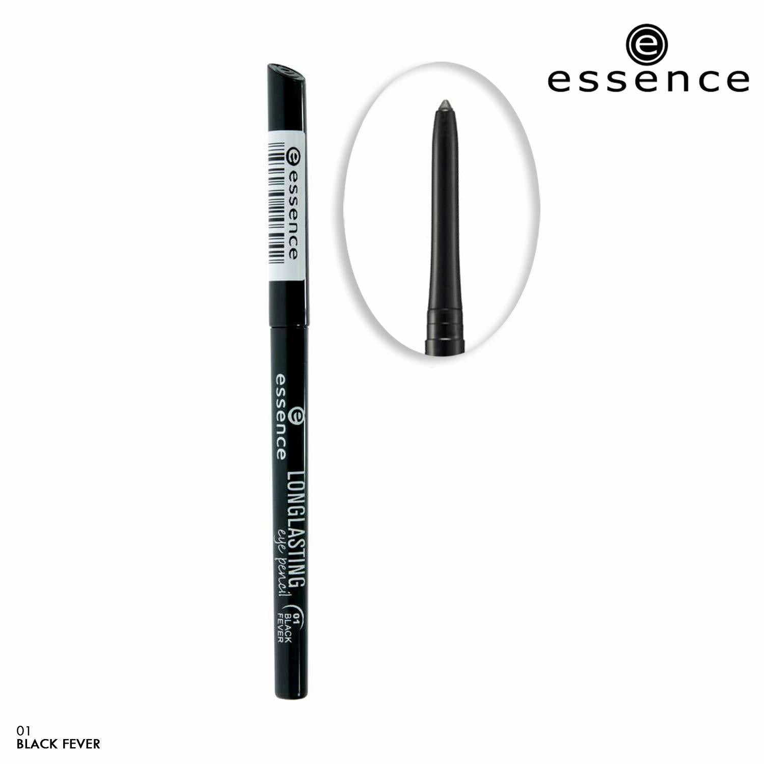 essence long lasting eye pencil 18h waterproof - black fever -
