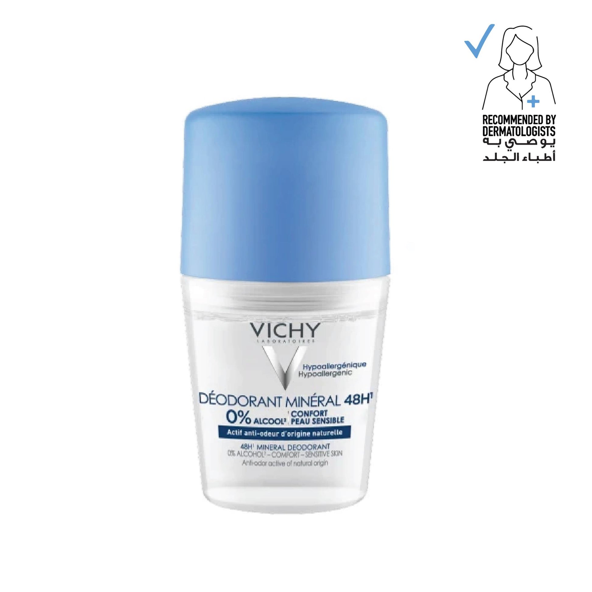 Vichy Mineral Deodorant Roll On-50ML .