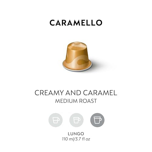 Nespresso Capsules Original, Caramello, Medium Roast Espresso Coffee, 50 Count Espresso Coffee Pods