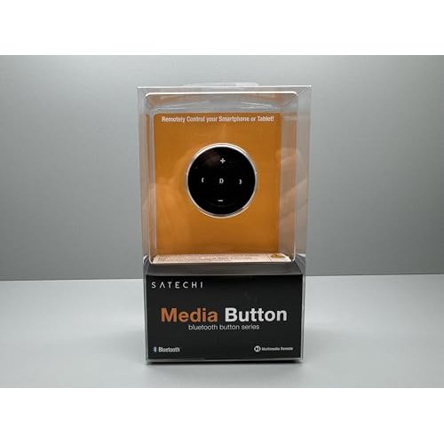 Satechi Bluetooth Media Button with Steering Wheel Mount, Wireless Music & Volume Control for iPhone, iPad, MacBook, Android, Car & Bike Audio Systems - Medaid International