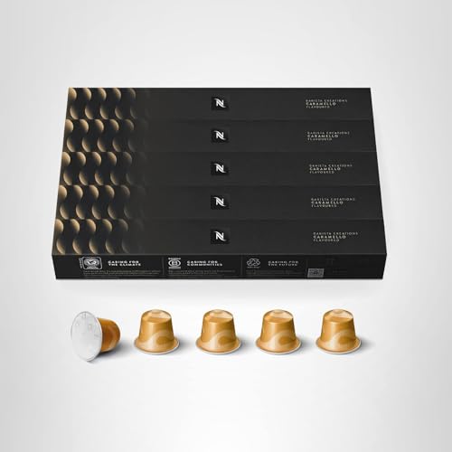 Nespresso Capsules Original, Caramello, Medium Roast Espresso Coffee, 50 Count Espresso Coffee Pods