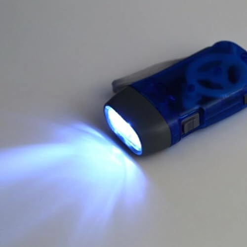 Oloneto - Hand-Pressed Self-Generating Flashlight, Portable Crank Power Supply