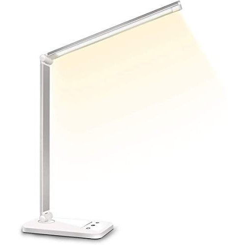 Slator - Dimmable LED Desk Lamp with 5 Colors, 10 Brightness Levels, USB Charging