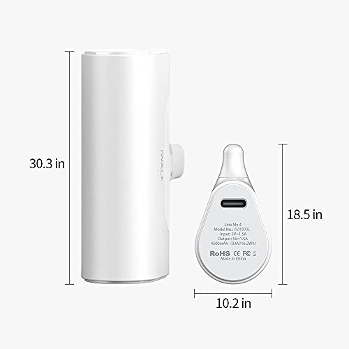 IWALK - 4300mAh Ultra-Compact Power Bank, Portable Charger for iPhone 13/12/11