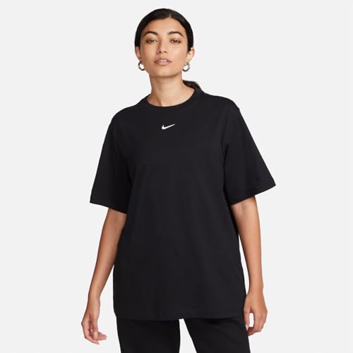 Nike Sportswear Essential Women's T-Shirt (Black/White) Size Small - Medaid International