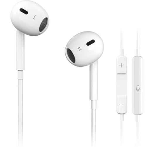 Zetuti - Wired Earbuds with Built-in Microphone, Volume Control & HiFi Stereo