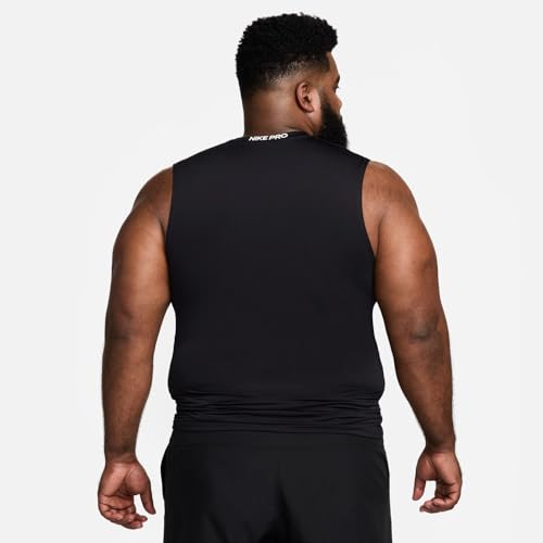 Nike Men's Pro Dri-Fit Slim Sleeveless Top, Black/White - Medaid International