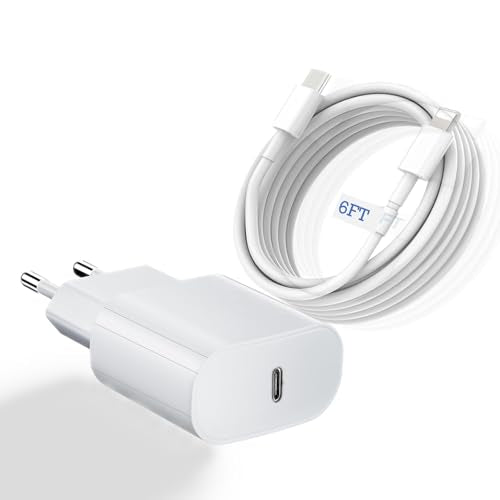 Weayege - Fast 30W USB C Charger, MFi Certified, 6ft Cable, 2 Pack