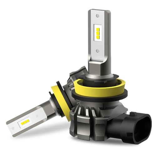 AUXITO - H11 Fog Light Bulbs 6500K White, 350% Brightness, Easy 8-min Install