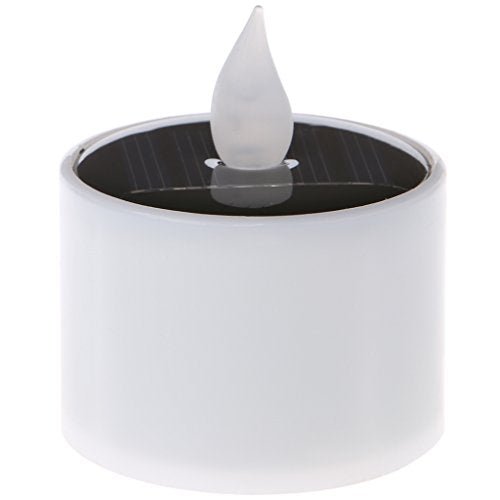 Caralin - Solar Powered LED Candle Light with Yellow Flicker, No Flame, Eco-Friendly