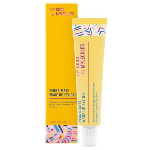 Good Molecules Yerba Mate Wake Up Eye Gel - Hydrating Under Eye Gel Cream with Hyaluronic Acid and Caffeine - Target Dark Circles and Puffiness - Skin Care for Face - Medaid International