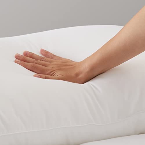Amazon Basics Down Alternative Pillow for Back Side Sleepers, Medium Density, Standard Size, 26" x 20", 2-Pack, White - Medaid International