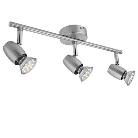 Seeseer - Swivelling LED Ceiling Spotlight with 3 x 3W GU10 Bulbs, Warm White