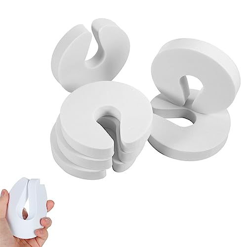 6pcs Child Door Finger Guards, Soft Foam Safety Stoppers, White