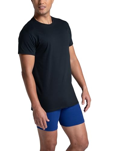 Fruit of the Loom Men's Eversoft Cotton Stay Tucked Crew T-Shirt, Regular-6 Pack Assorted Colors, m - Medaid International