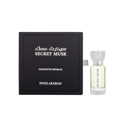 Swiss Arabian Secret Musk - Luxury Products From Dubai - Long Lasting, Addictive Personal Perfume Oil Fragrance - A Seductive Signature Aroma - 0.4 Oz - Medaid International