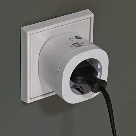 Brennenstuhl - Smart 6x WLAN Socket WA 3000 XS01, Alexa & Google Compatible, Timer Switch