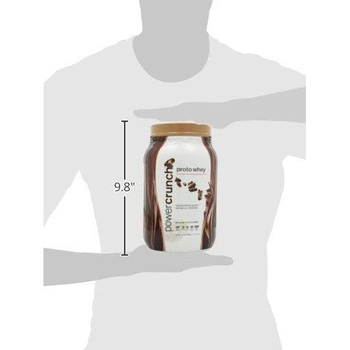 Power Crunch Whey Protein Powder, With Amino Acids, Protein Shakes with Delicious Taste, Double Chocolate, 2.1 LB - Medaid International