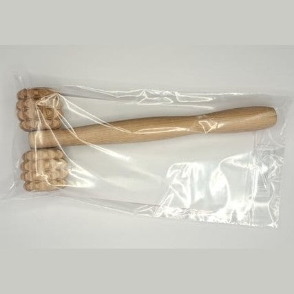 tuuli Accessories - T-Shape Massage Roller, Body and Face Roller, Multi-Functional Facial Massager, Helps Ease Muscle Tension and Supports Skin Health, Wooden Roller Massager Tool - Medaid International