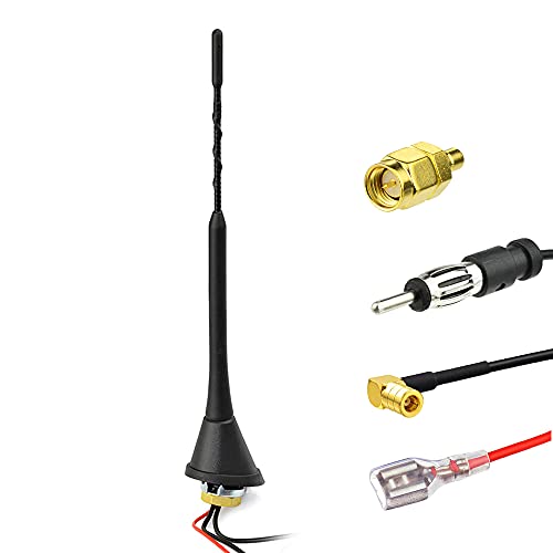 Eightwood - DAB Antenna Splitter Amplifier with 5M Cable for Universal Roof Cars