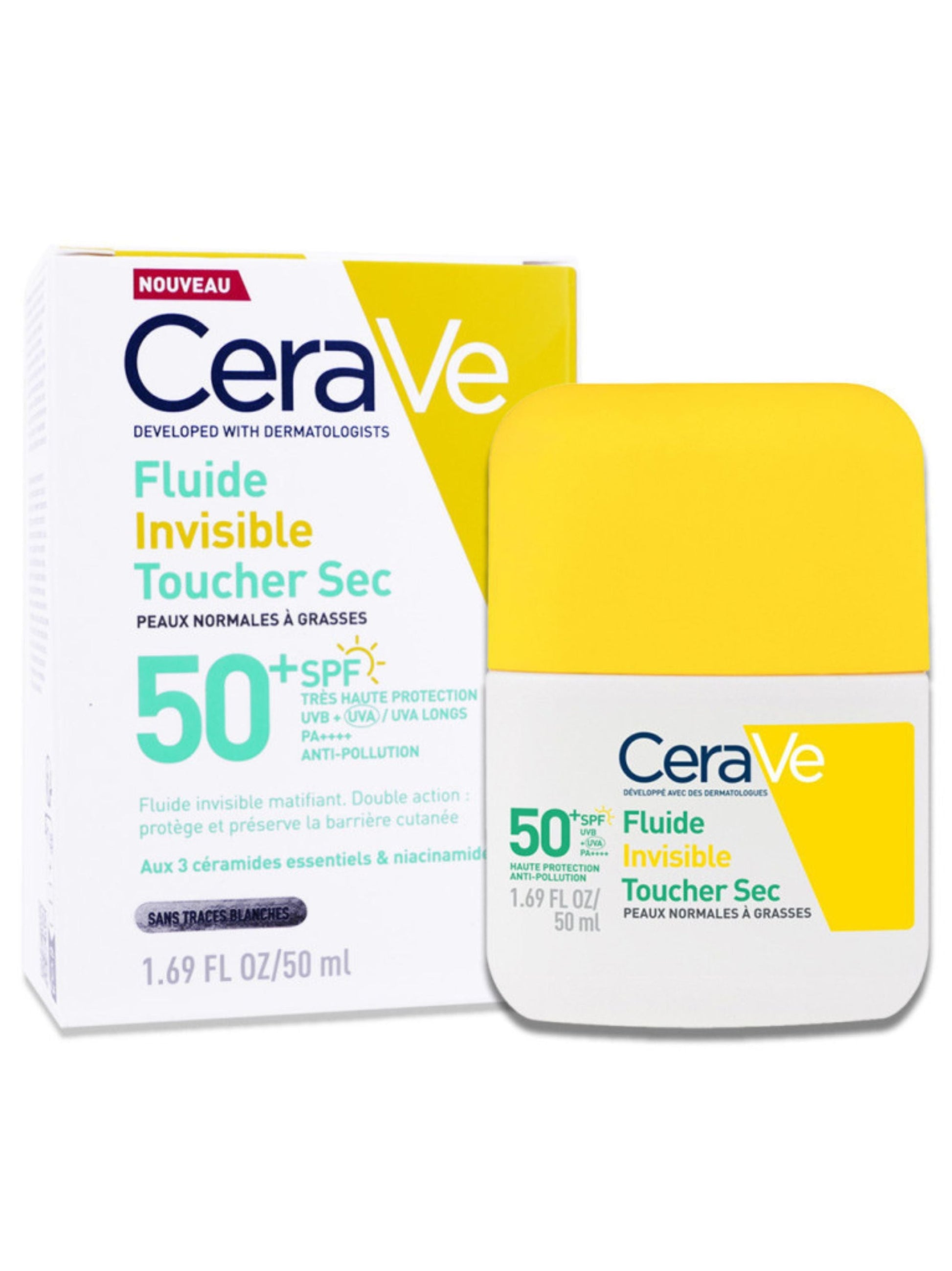 CERAVE Invisible DryTouch Fluid Sunscreen SPF50 - 50ml