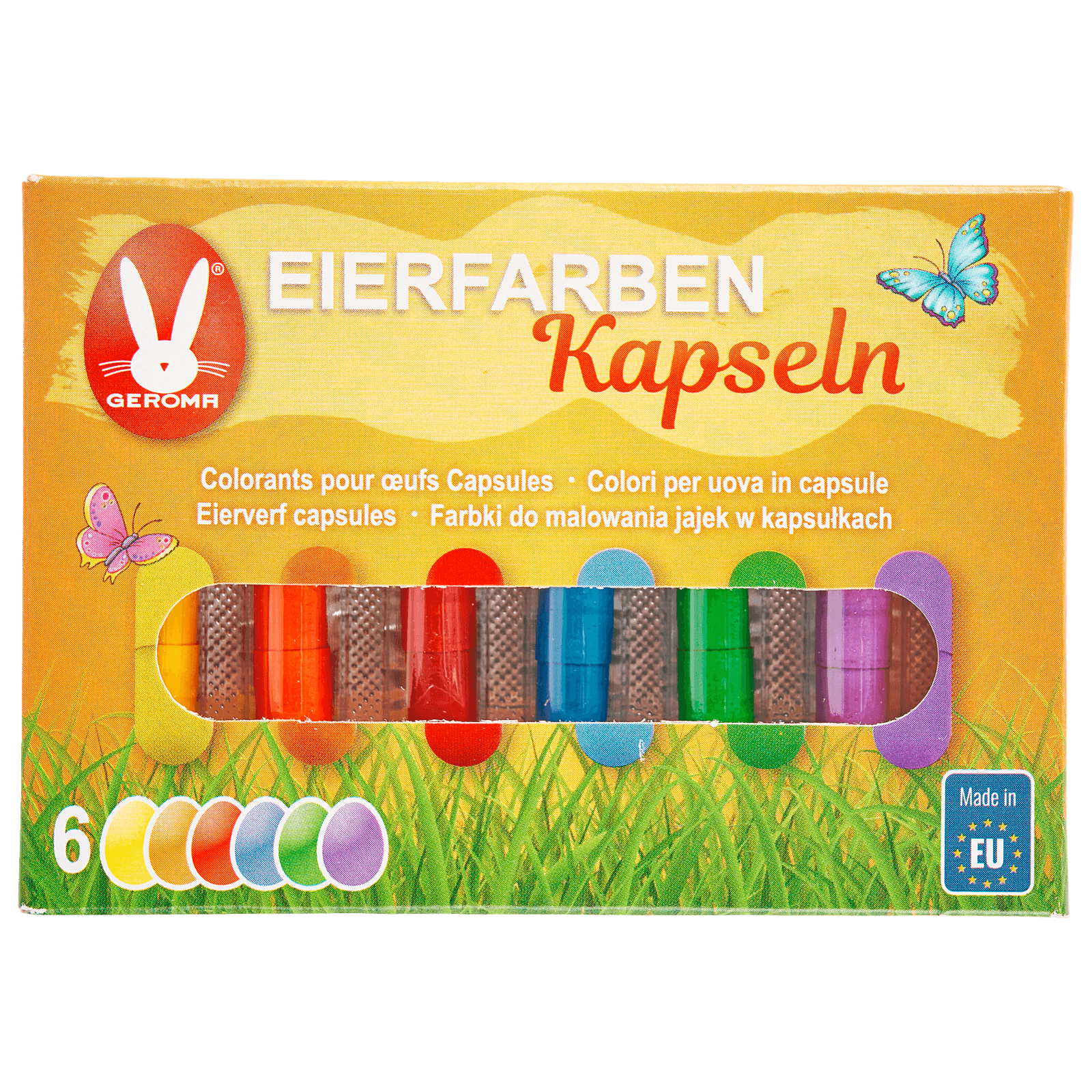 Geroma Egg Dye 6Capsules 6 Colors | Geroma in Lebanon
