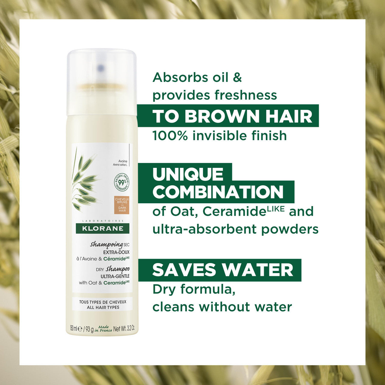 Dry Shampoo with Oat Milk and Ceramide